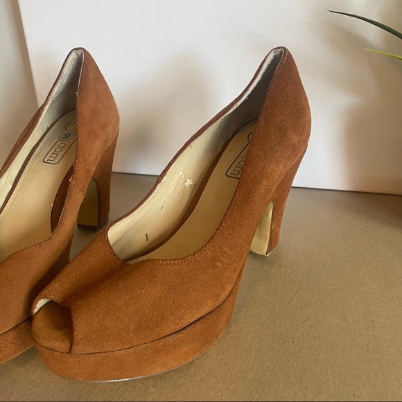 Town Shoes Size 9 Clunky Brown Shoes - Picture 2 of 12